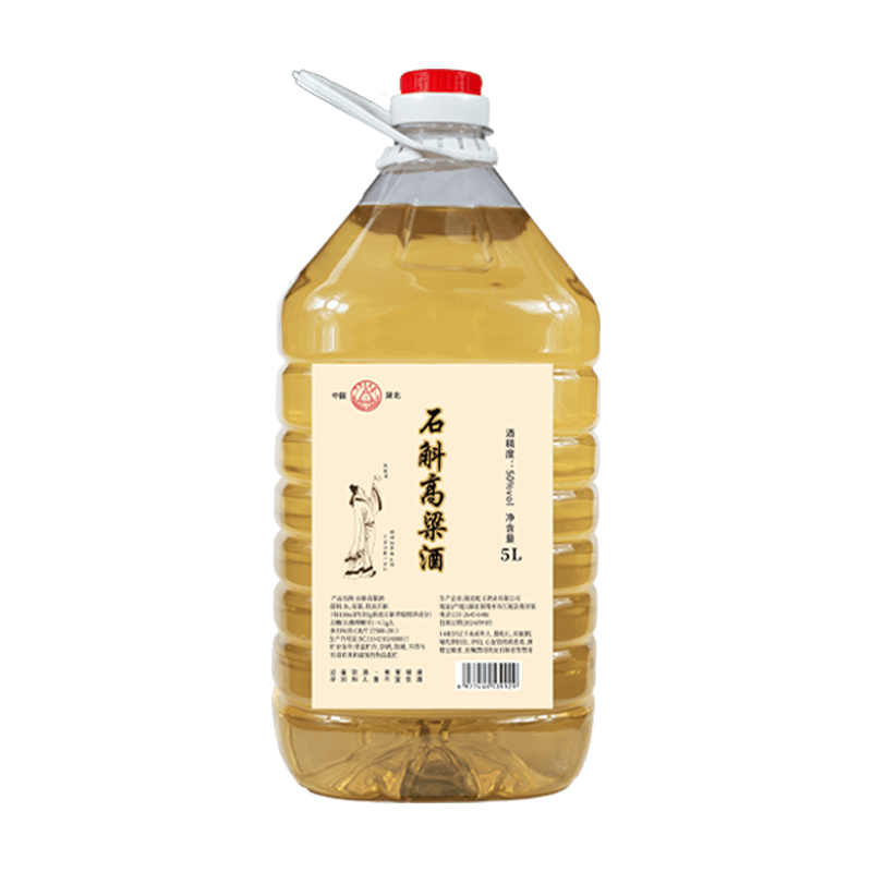 豪爽款大瓶装石斛高粱酒50度5L大容量桶装白底展示图湖北蛇王酒业
